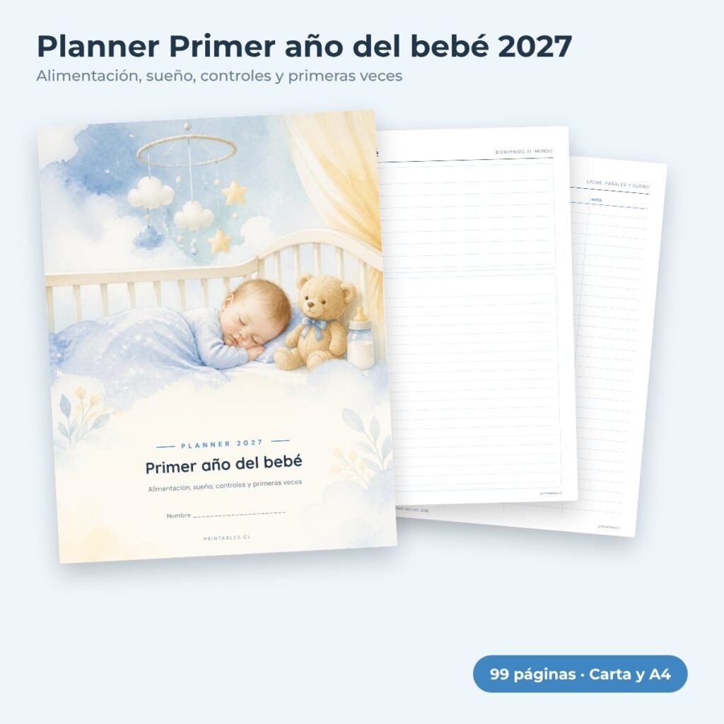 Planner Primer año del bebé 2027 imprimible