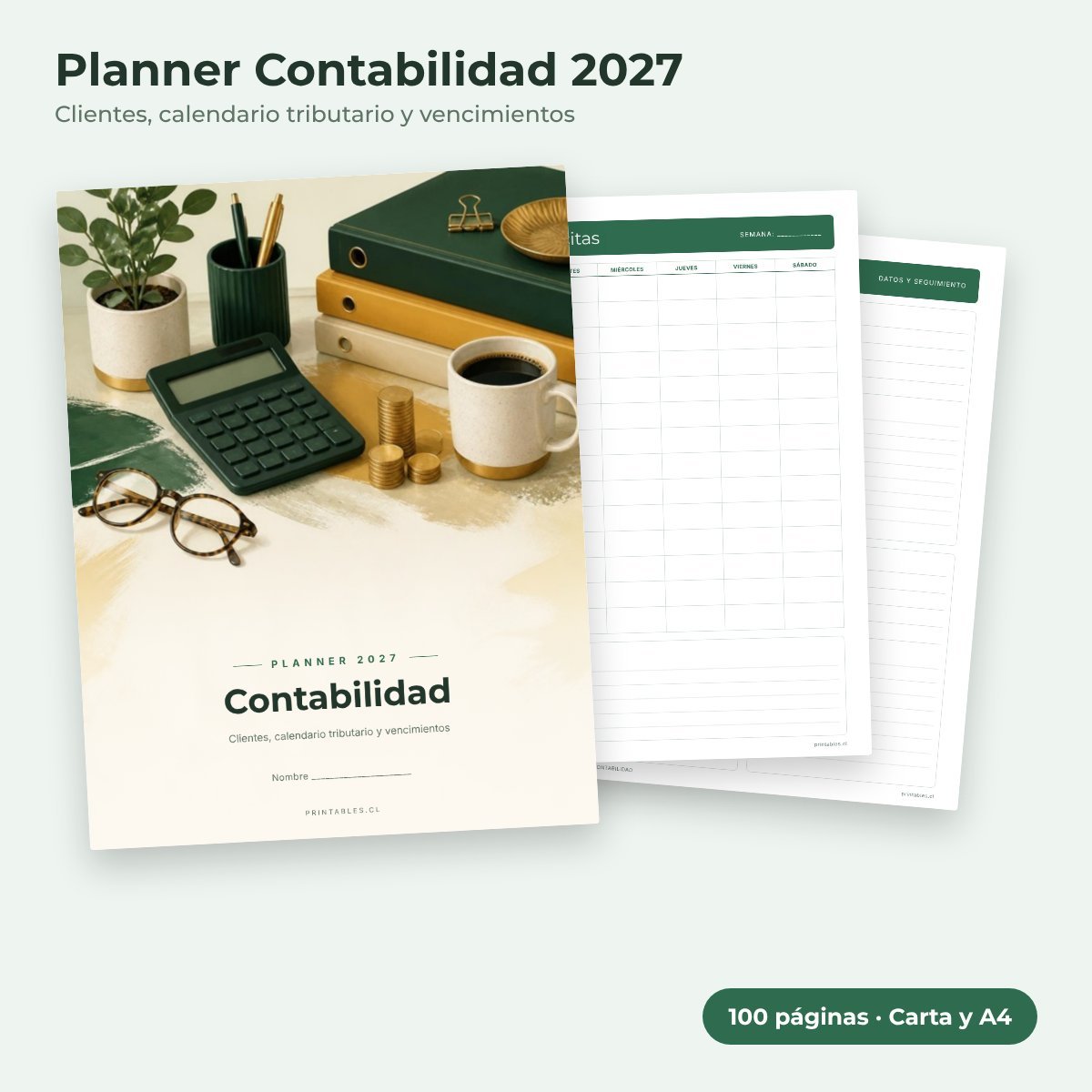 Planner Contabilidad 2027 imprimible