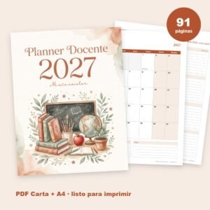 Planner Docente 2027: planifica tu año escolar