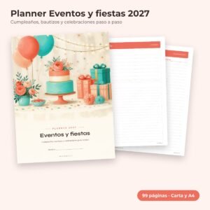 Planner Eventos y fiestas 2027