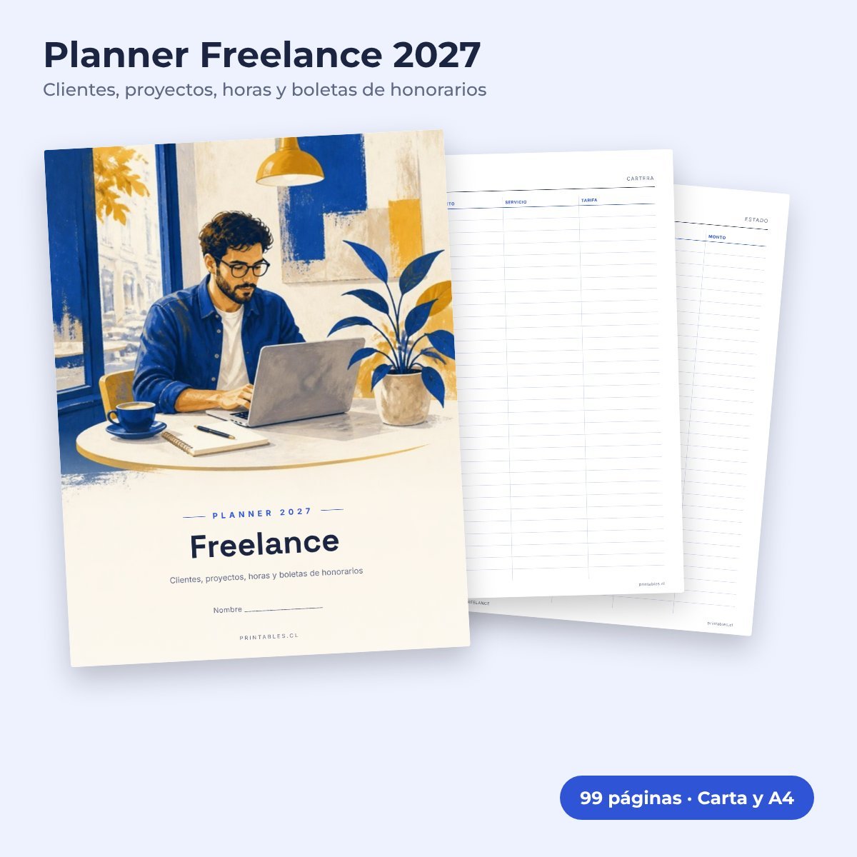 Planner Freelance 2027 imprimible