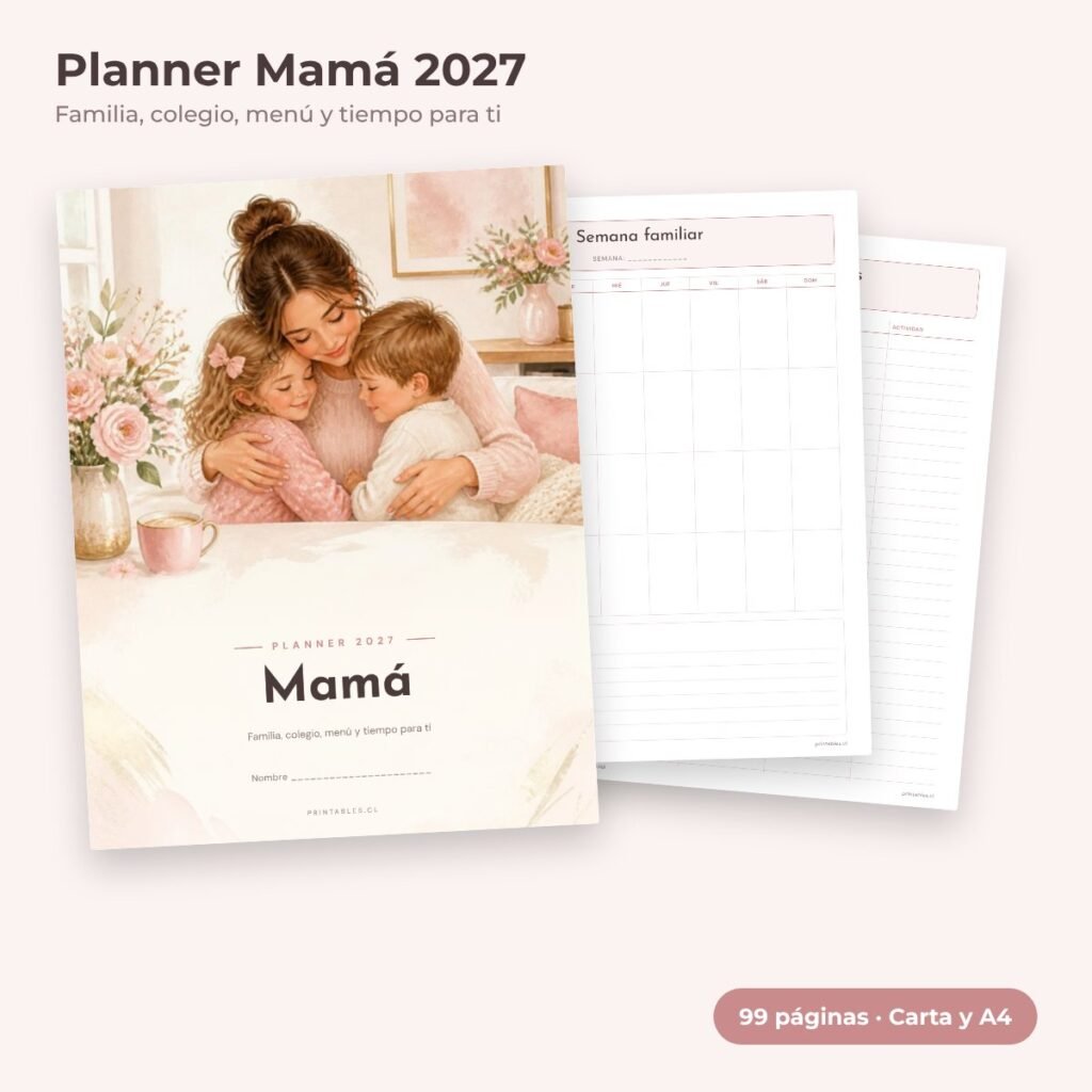 Planner Mamá 2027 imprimible
