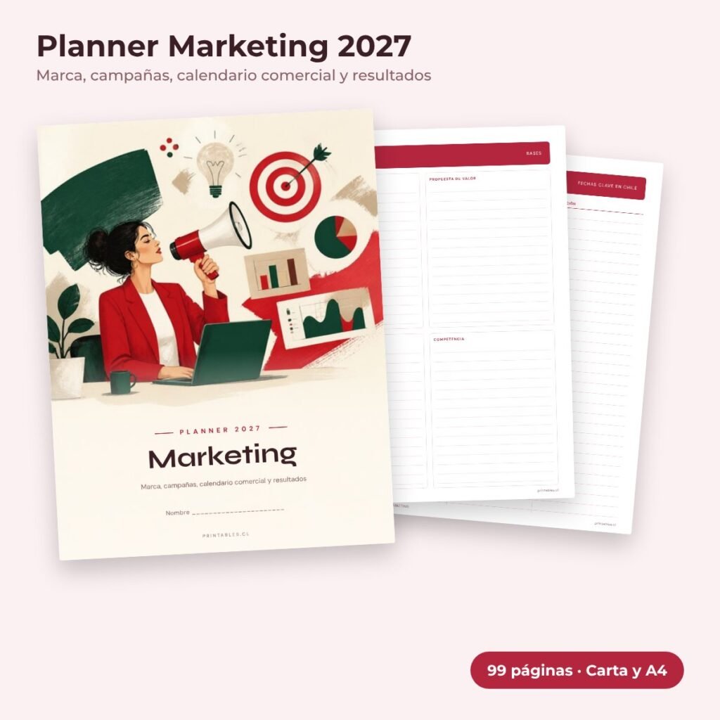 Planner Marketing 2027 imprimible