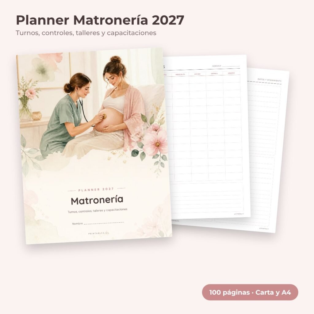 Planner Matronería 2027 imprimible