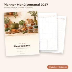 Planner Menú semanal 2027