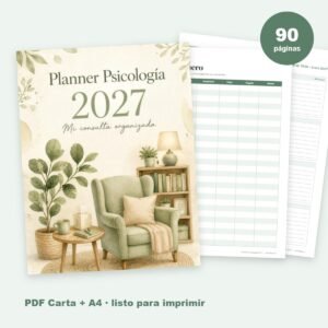 Planner Psicología 2027: consulta organizada