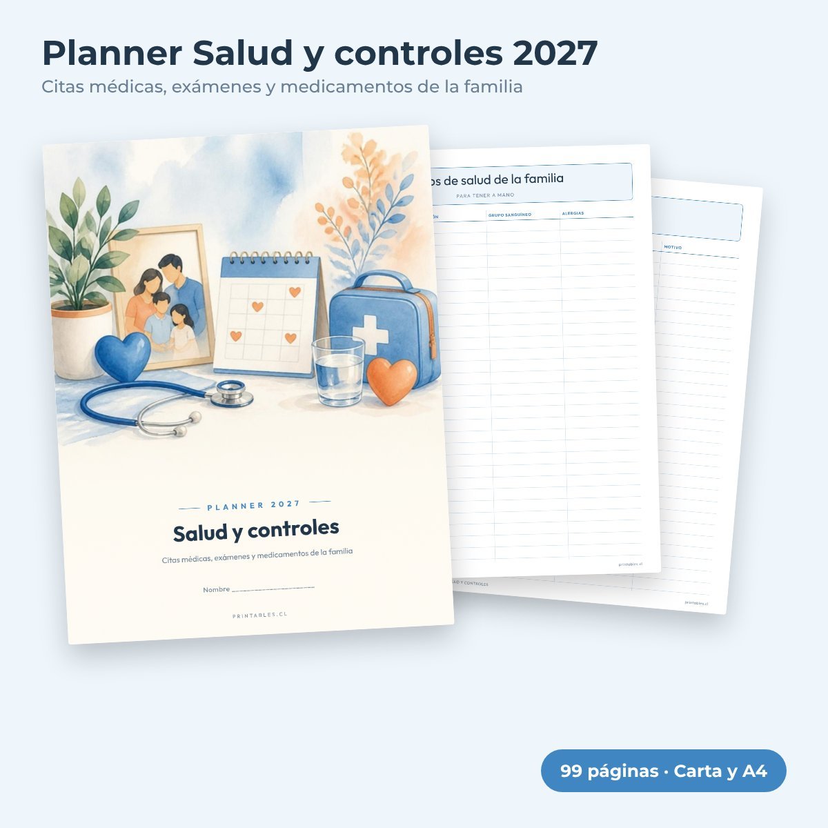 Planner Salud y controles 2027 imprimible