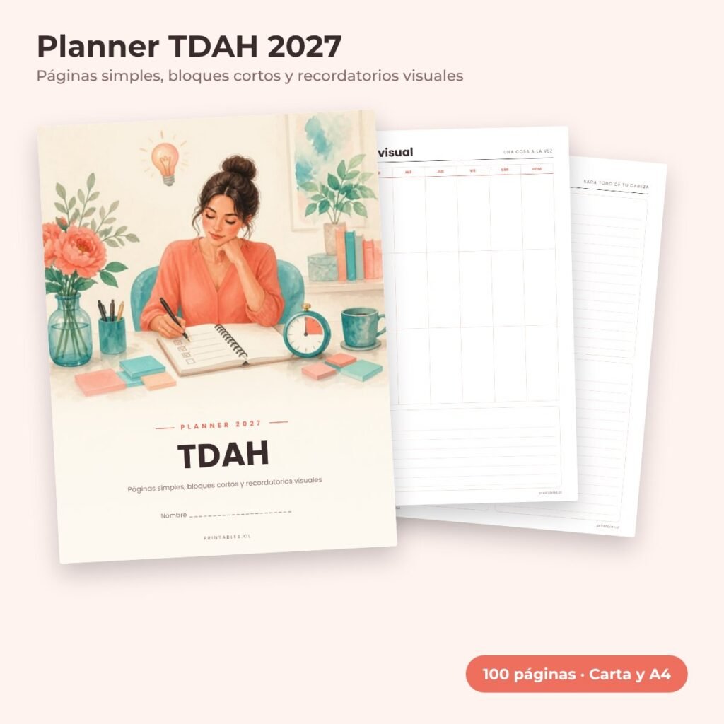 Planner TDAH 2027 imprimible