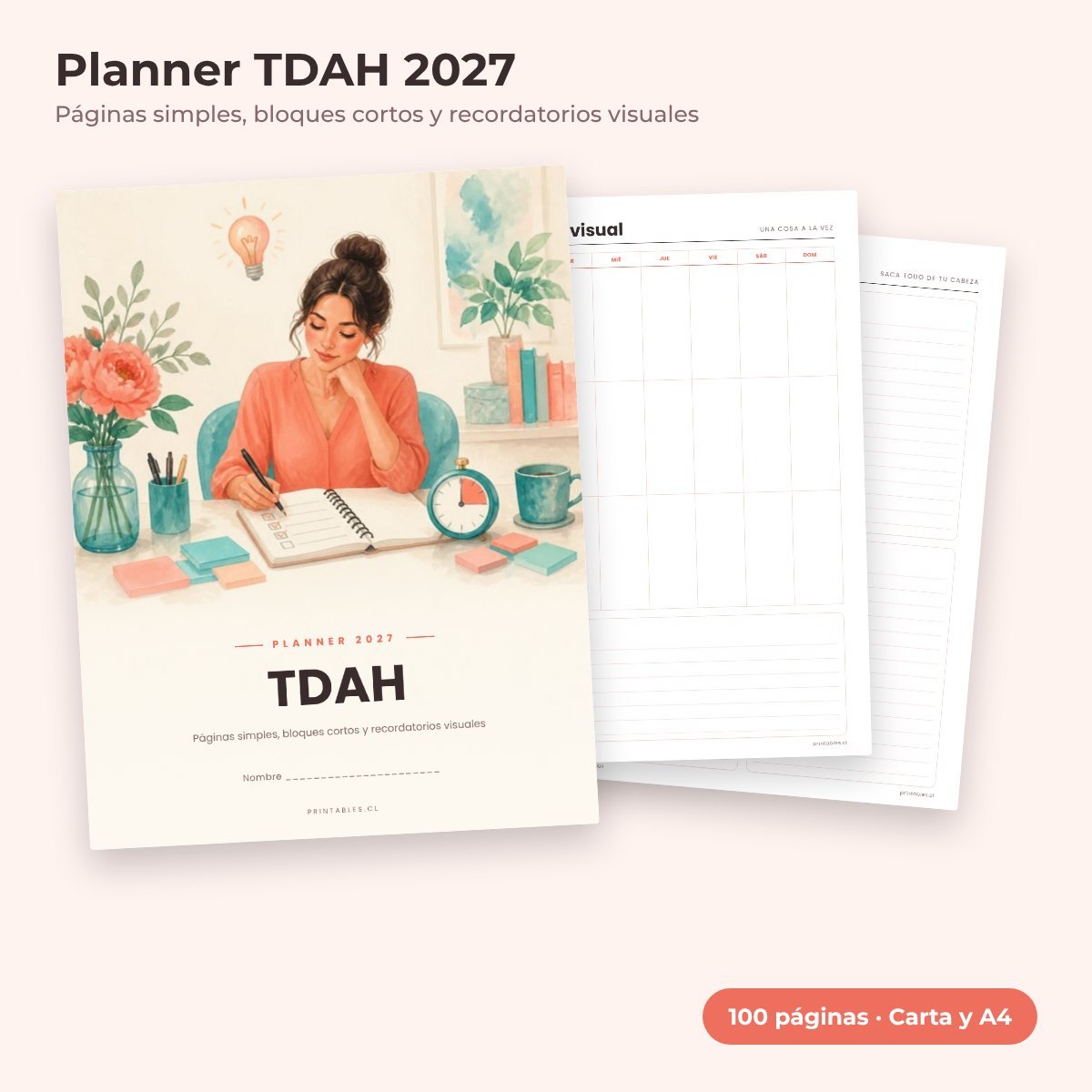 Planner TDAH 2027 imprimible
