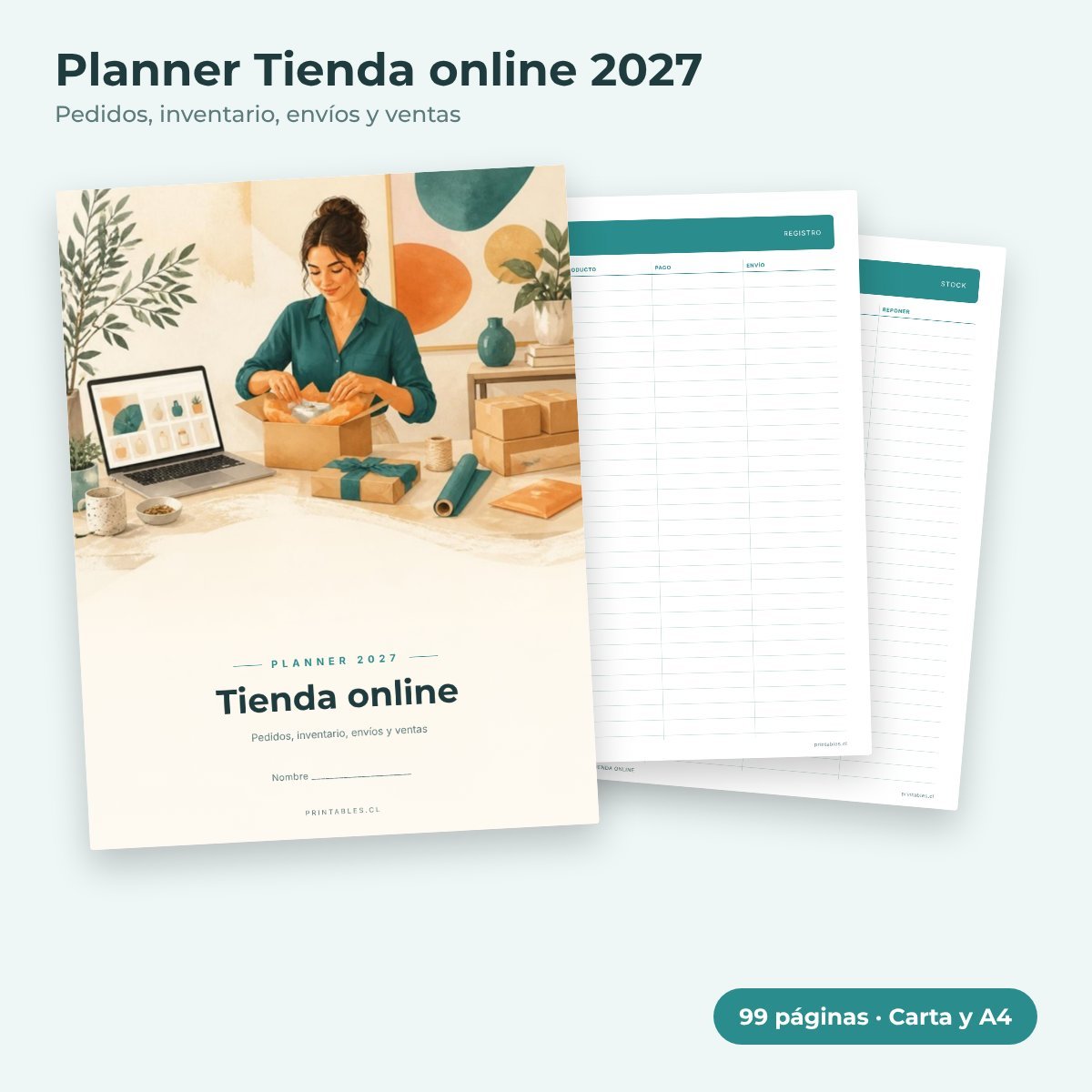 Planner Tienda online 2027 imprimible