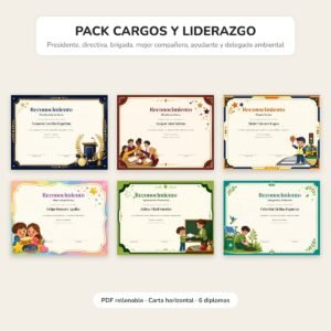 Pack Cargos y Liderazgo · 6 diplomas