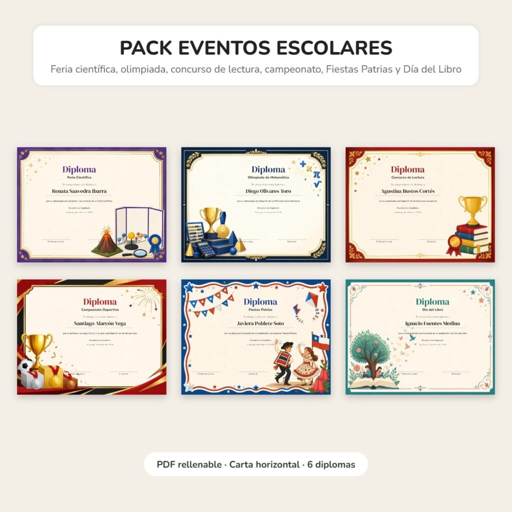 Pack Eventos Escolares