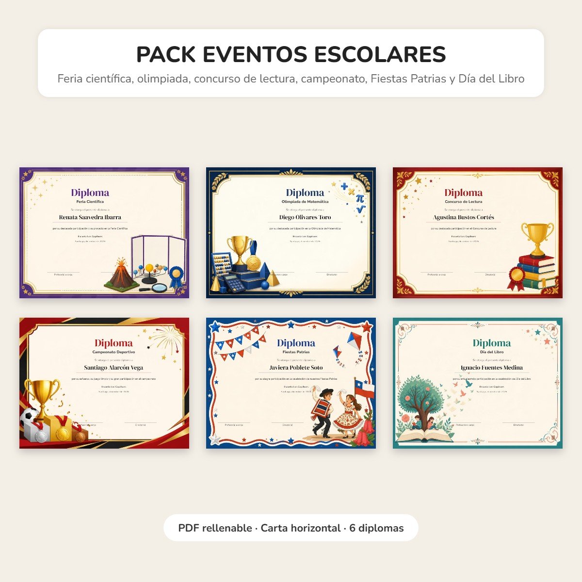 Pack Eventos Escolares