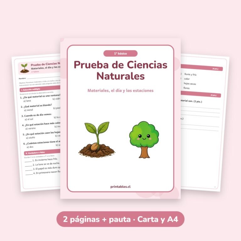 Ciencias Naturales: Materiales, el día y las estaciones
