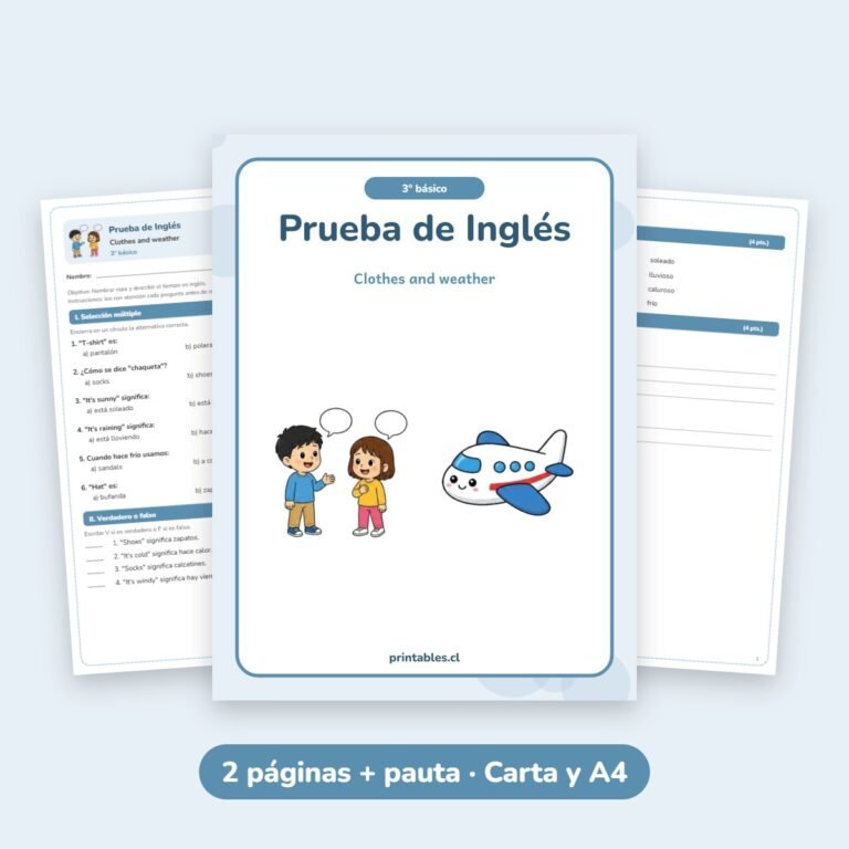 Inglés: Clothes and weather