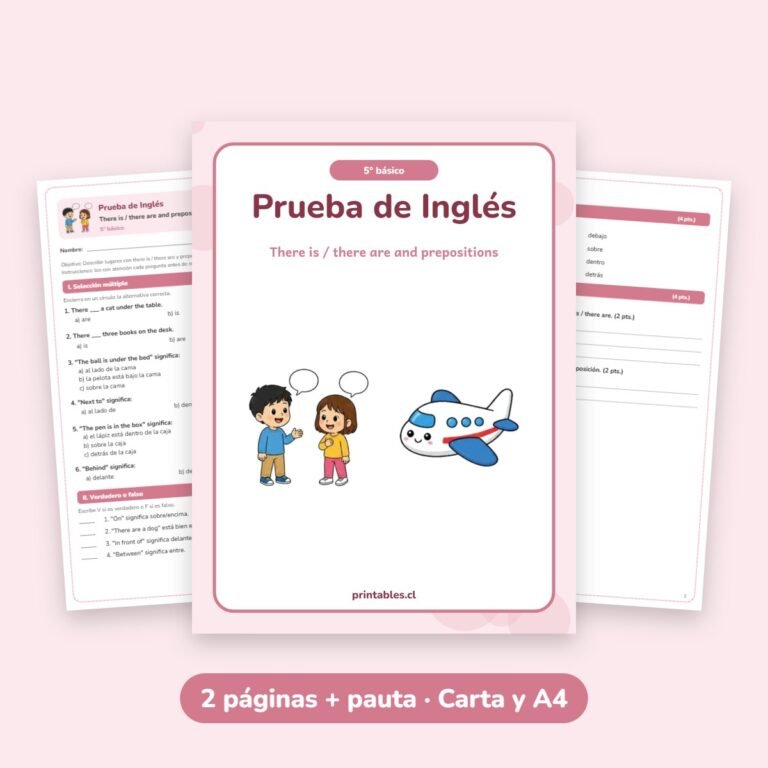 Inglés: There is / there are and prepositions