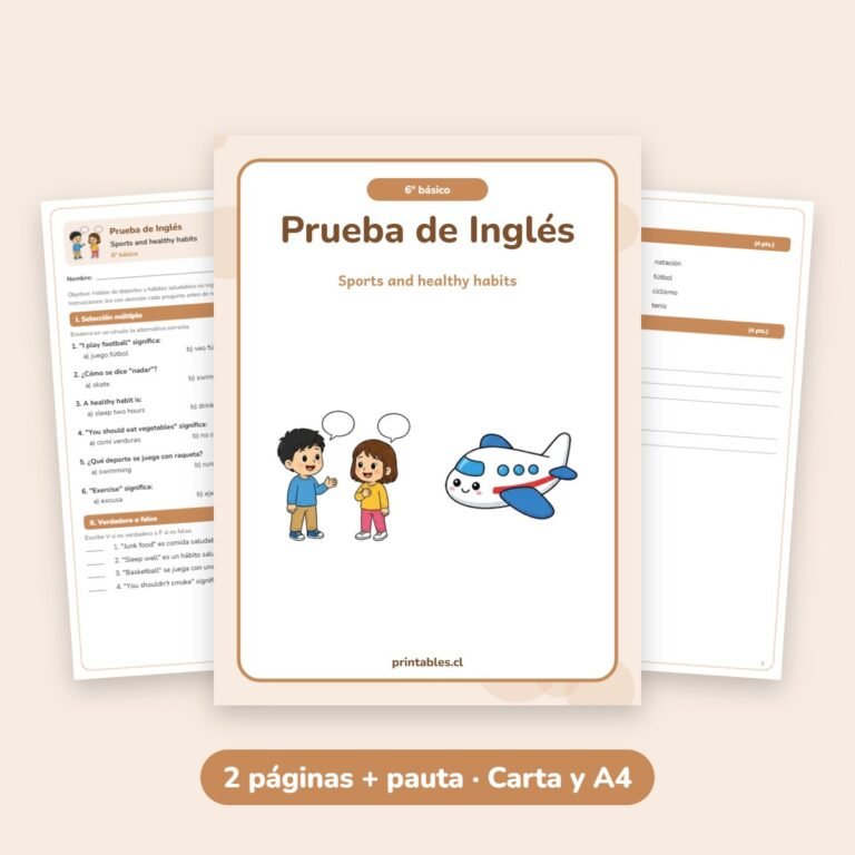 Inglés: Sports and healthy habits