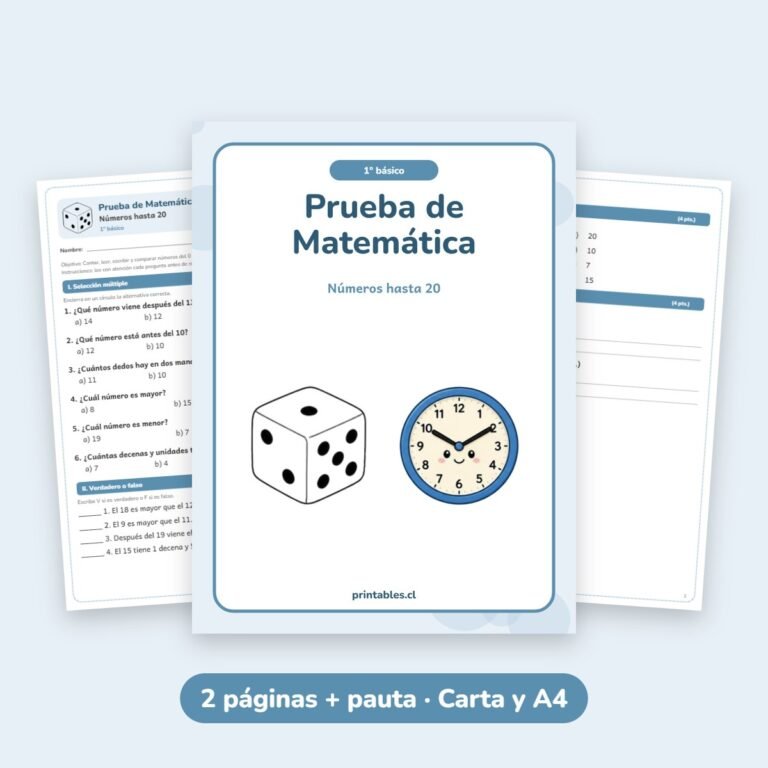 Matemática: Números hasta 20