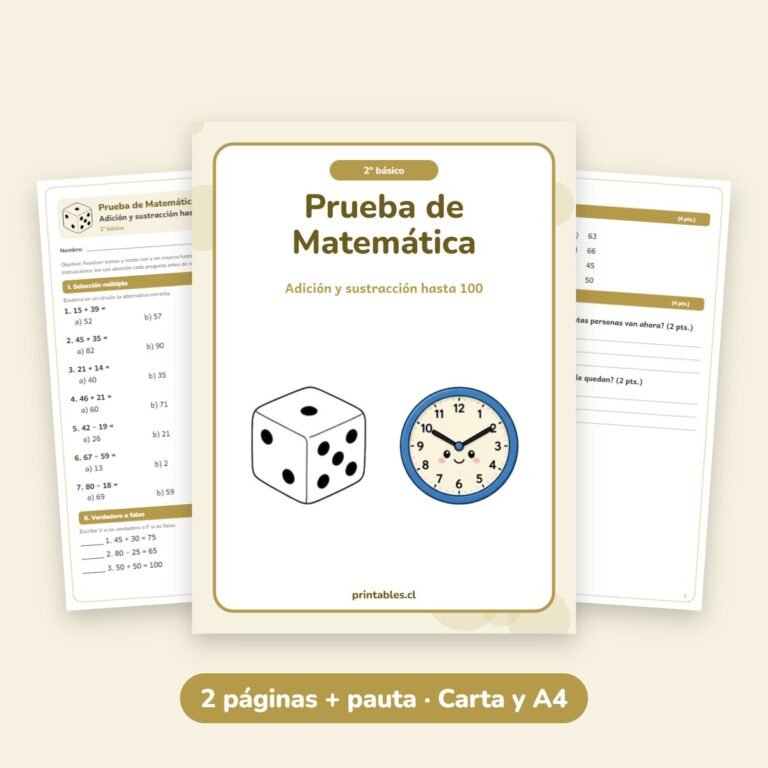 Matemática: Adición y sustracción hasta 100