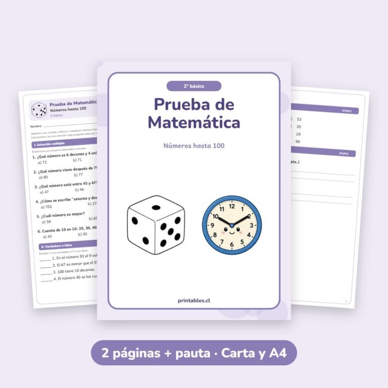 Matemática: Números hasta 100