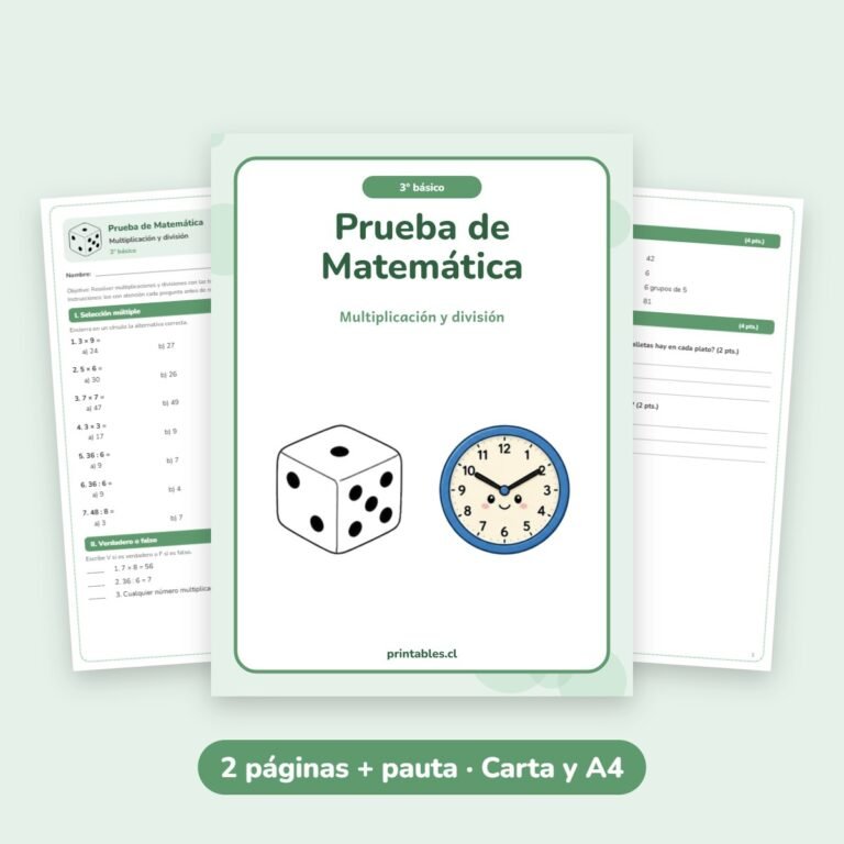 Matemática: Multiplicación y división
