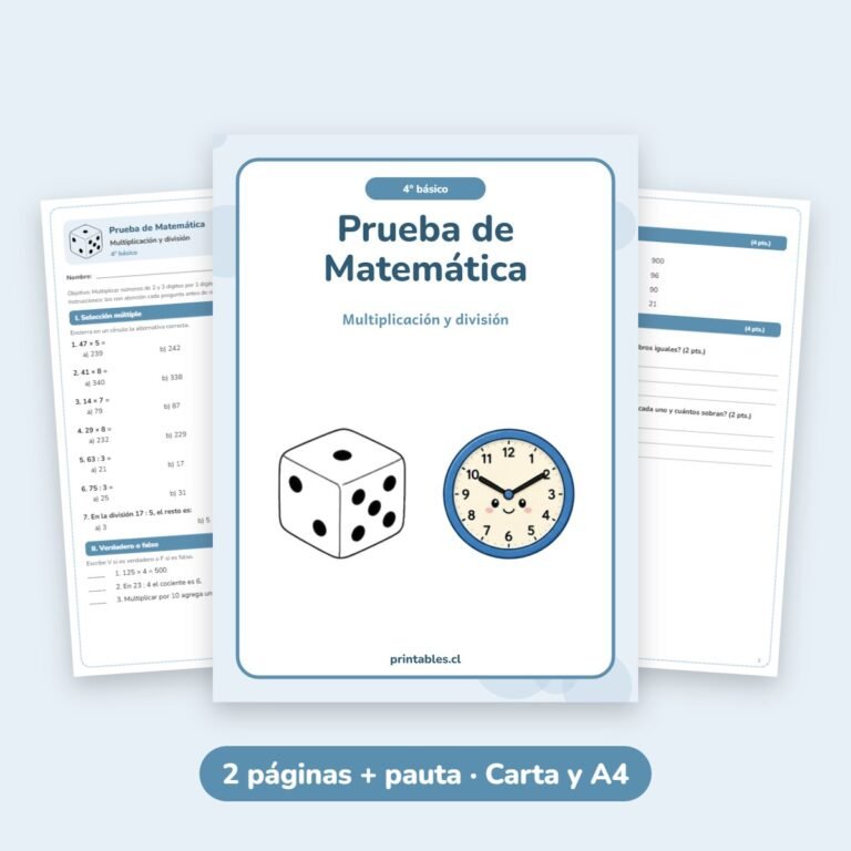 Matemática: Multiplicación y división