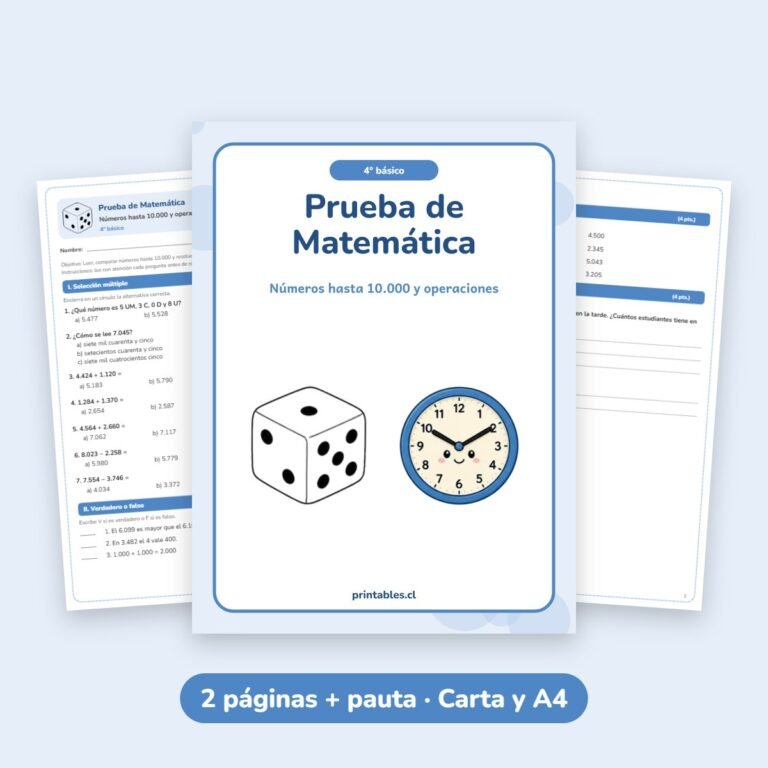 Matemática: Números hasta 10.000 y operaciones