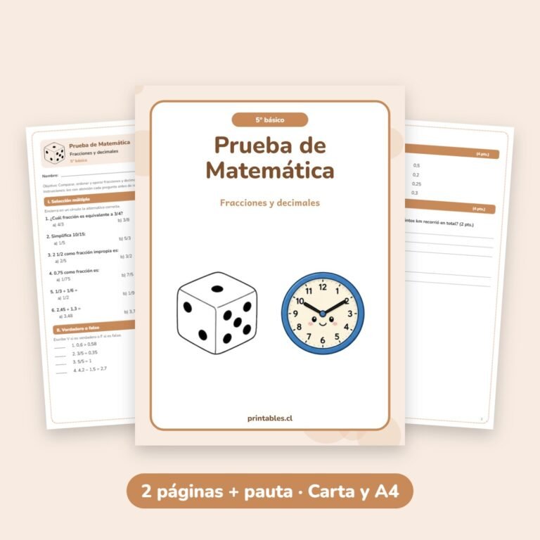 Matemática: Fracciones y decimales