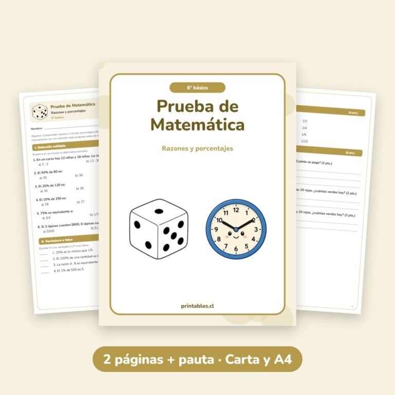 Matemática: Razones y porcentajes