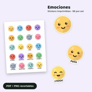 Stickers Emociones imprimibles