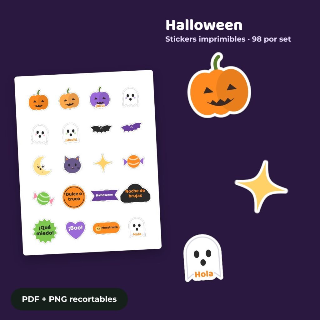 Stickers Halloween imprimibles