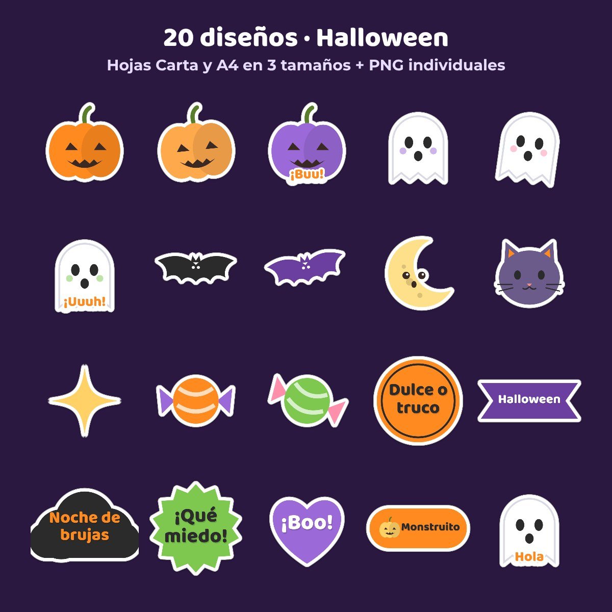 Los 20 diseños de stickers Halloween