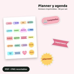 Stickers Planner y agenda imprimibles